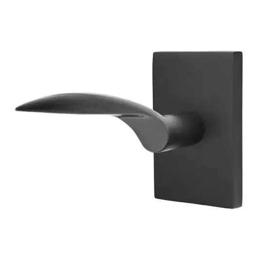Emtek Mercury Door Lever with Modern Rectangular Rose by Emtek