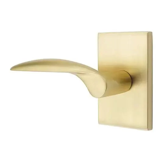 Emtek Mercury Door Lever with Modern Rectangular Rose by Emtek