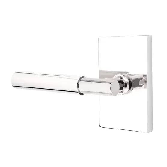 polished chrome door lever