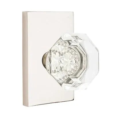 Emtek Old Town Door Knob with Modern Rectangular Rose by Emtek