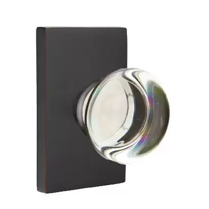 Emtek Providence Door Knob with Modern Rectangular Rose by Emtek