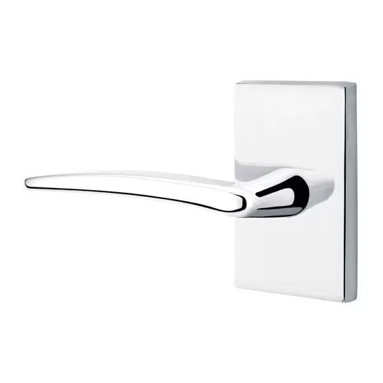 polished chrome door lever