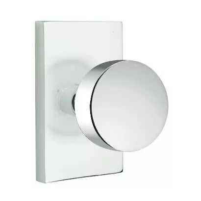 polished chrome door knob