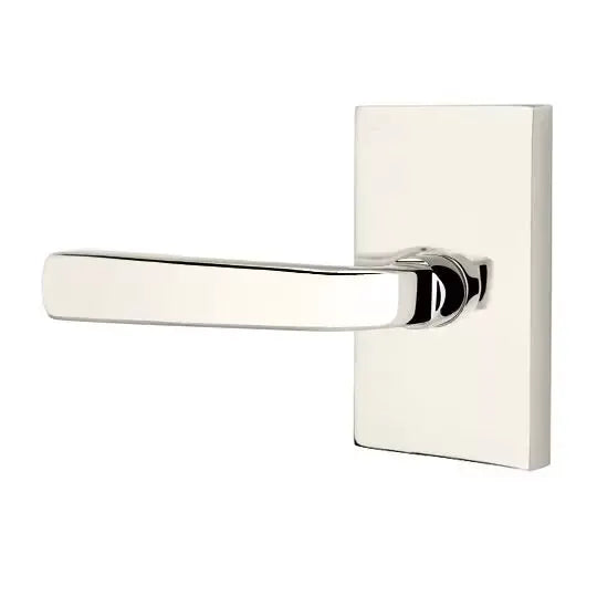 Emtek Sion Door Lever with Modern Rectangular Rose by Emtek