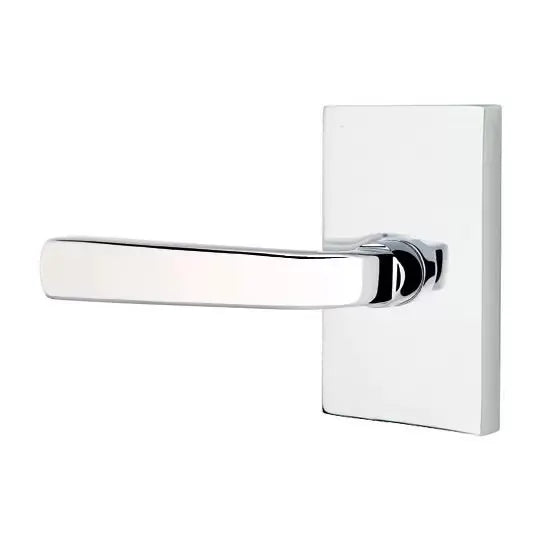 polished chrome door lever