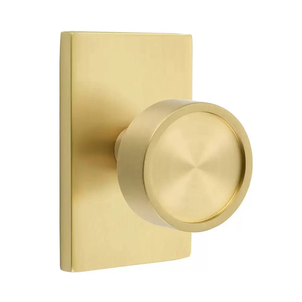 Emtek Verve Door Knob with Modern Rectangular Rose by Emtek