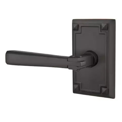 flat black door levers