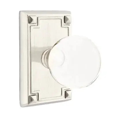 Emtek Bristol Door Knob with Arts and Crafts Rectangular Rose by Emtek