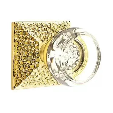 Emtek Georgetown Door Knob with Hammered Rose by Emtek