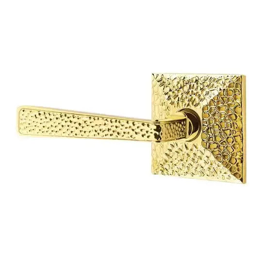Emtek Hammered Door Lever with Hammered Rose by Emtek