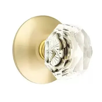 Emtek Diamond Door Knob with Modern Rose by Emtek