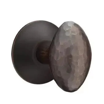 Emtek Hammered Egg Door Knob with Modern Rose by Emtek