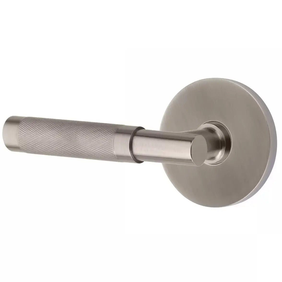 Emtek Knurled Lever with T-Bar Stem and Disk Rose by Emtek