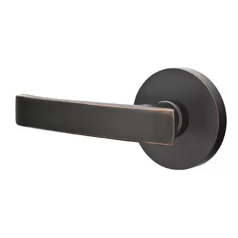 Emtek Geneva Door Lever with Disk Rose by Emtek