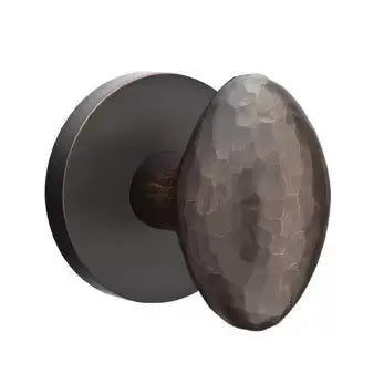 Emtek Hammered Egg Door Knob and Disk Rose by Emtek
