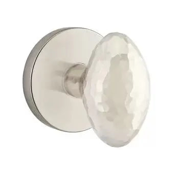 Emtek Hammered Egg Door Knob and Disk Rose by Emtek