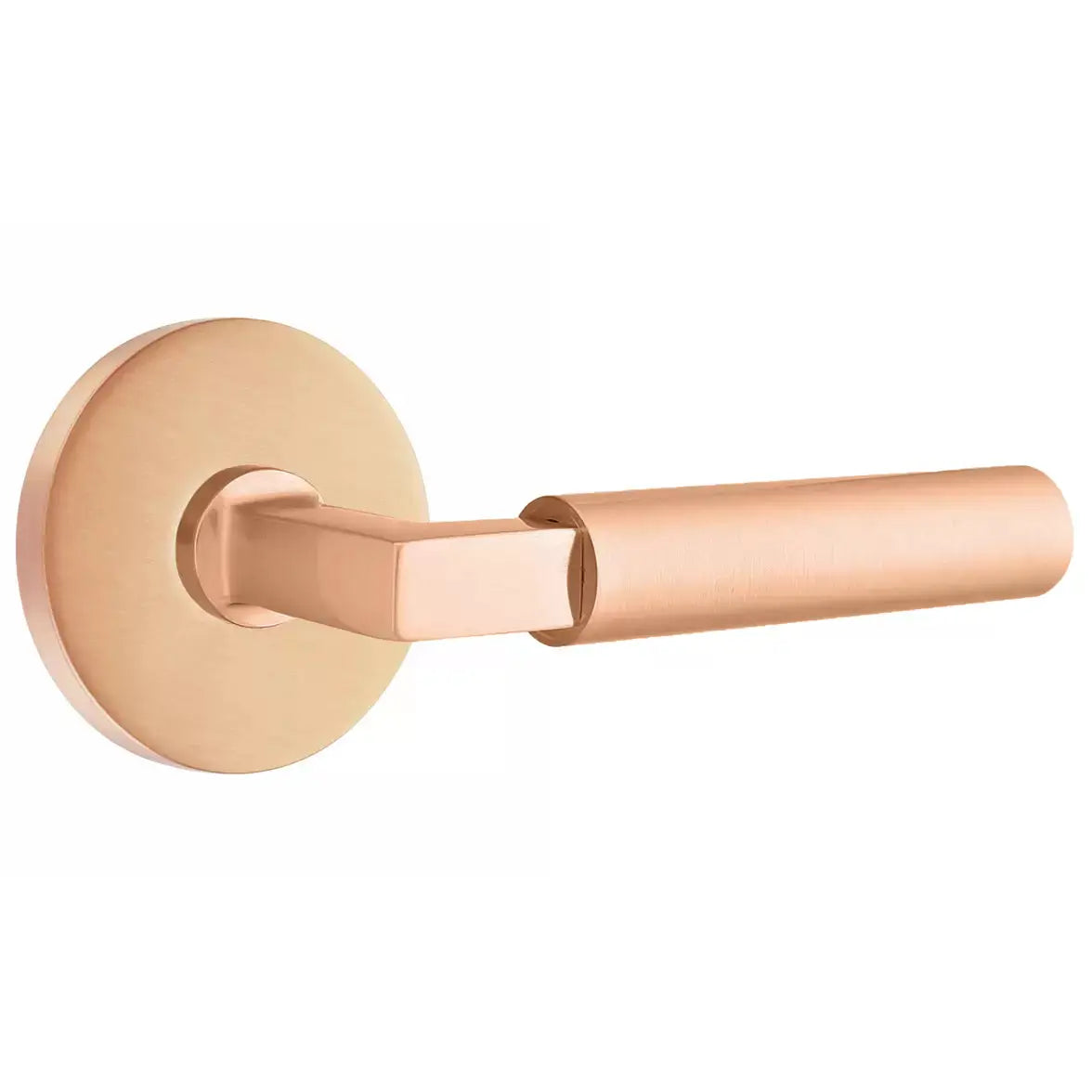 Emtek Smooth Lever with L-Square Stem and Disk Rose