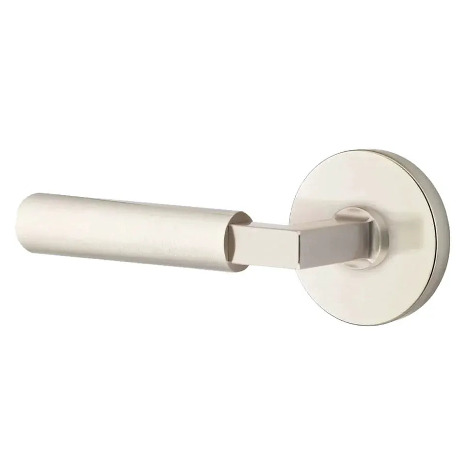Emtek Smooth Lever with L-Square Stem and Disk Rose by Emtek