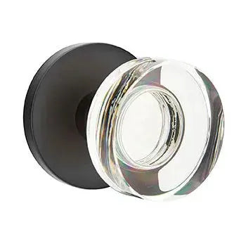 Emtek Modern Disc Glass Door Knob with Disk Rose by Emtek