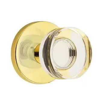 Emtek Modern Disc Glass Door Knob with Disk Rose by Emtek