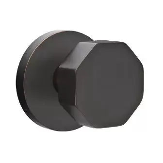 Emtek Octagon Door Knob with Disk Rose by Emtek