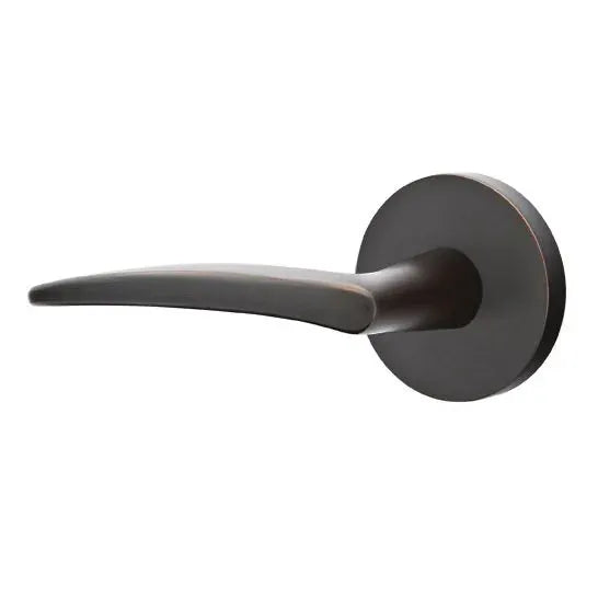 Emtek Poseidon Door Lever with Disk Rose by Emtek
