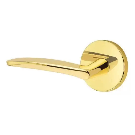 Emtek Poseidon Door Lever with Disk Rose by Emtek