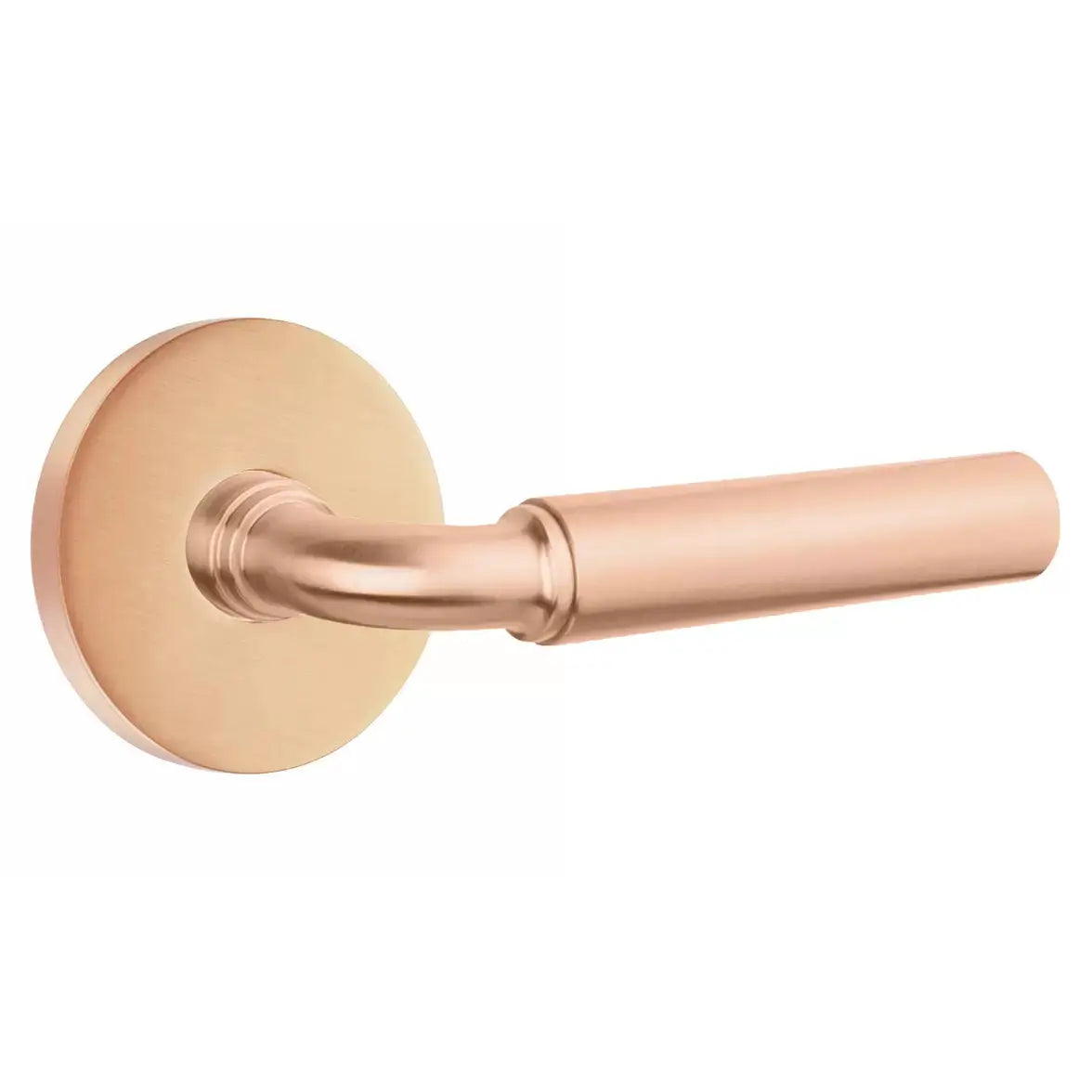 Emtek Smooth Lever with R-Bar Stem and Disk Rose by Emtek
