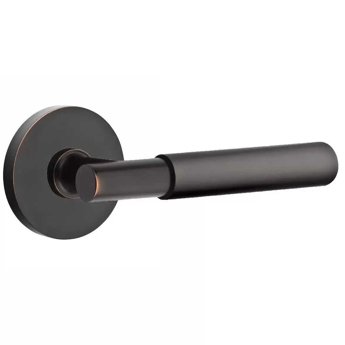 Emtek Smooth Lever with T-Bar Stem and Disk Rose by Emtek
