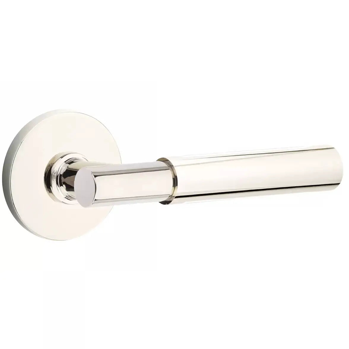 Emtek Smooth Lever with T-Bar Stem and Disk Rose by Emtek