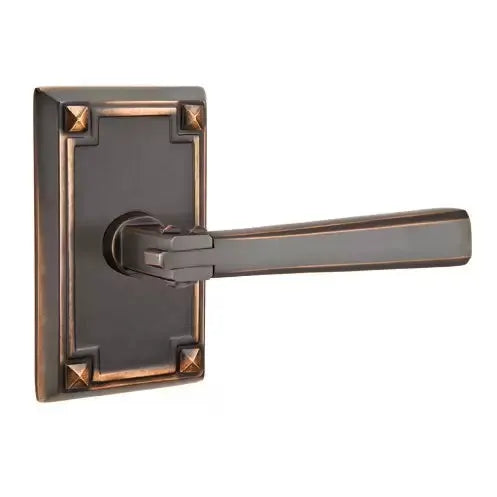 Emtek Arts and Crafts Door Lever with Arts and Crafts Rose by Emtek