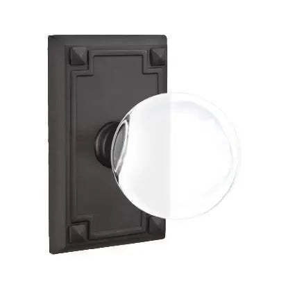 Emtek Bristol Door Knob with Arts and Crafts Rectangular Rose by Emtek