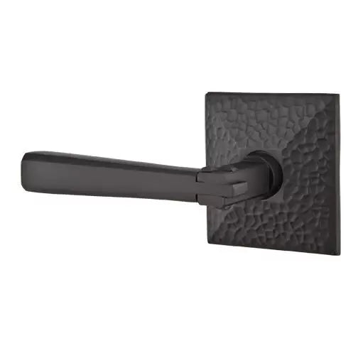 Emtek Arts and Crafts Door Lever with Hammered Rose by Emtek