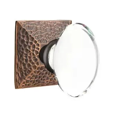 Emtek Hampton Door Knob with Hammered Rose by Emtek