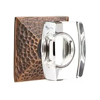 Emtek Windsor Door Knob with Hammered Rose by Emtek