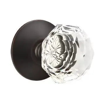 Emtek Diamond Door Knob with Modern Rose by Emtek