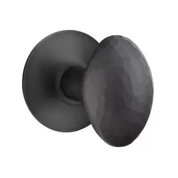 Emtek Hammered Egg Door Knob with Modern Rose by Emtek