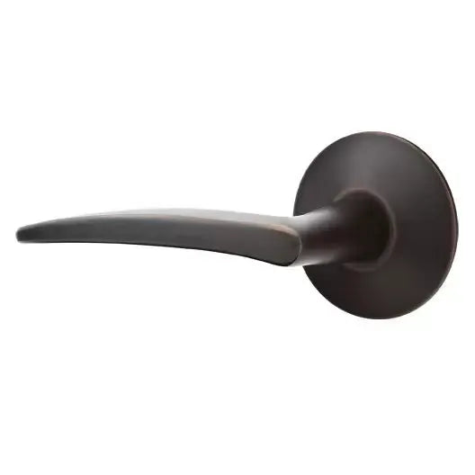 Emtek Poseidon Door Lever with Modern Rose by Emtek