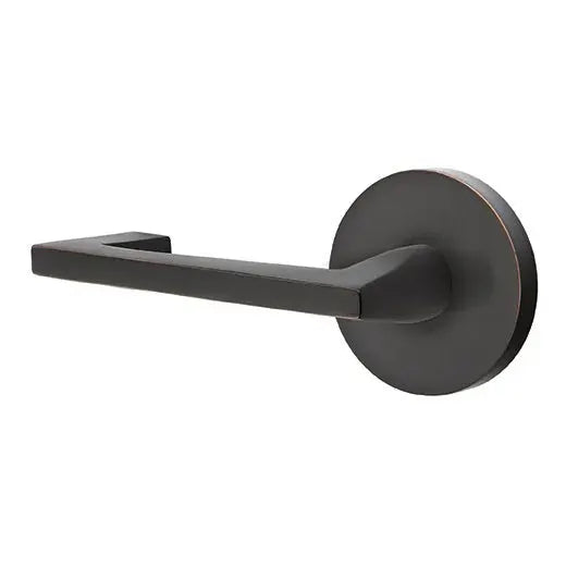 Emtek Right Handed Argos Door Lever with Disk Rose by Emtek
