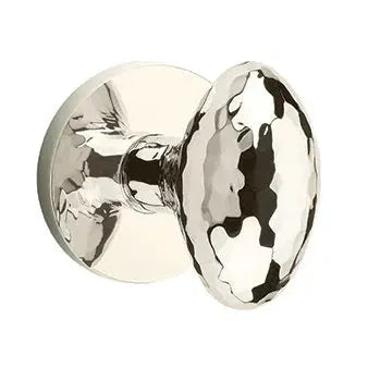 Emtek Hammered Egg Door Knob and Disk Rose by Emtek