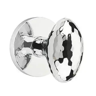Emtek Hammered Egg Door Knob and Disk Rose by Emtek