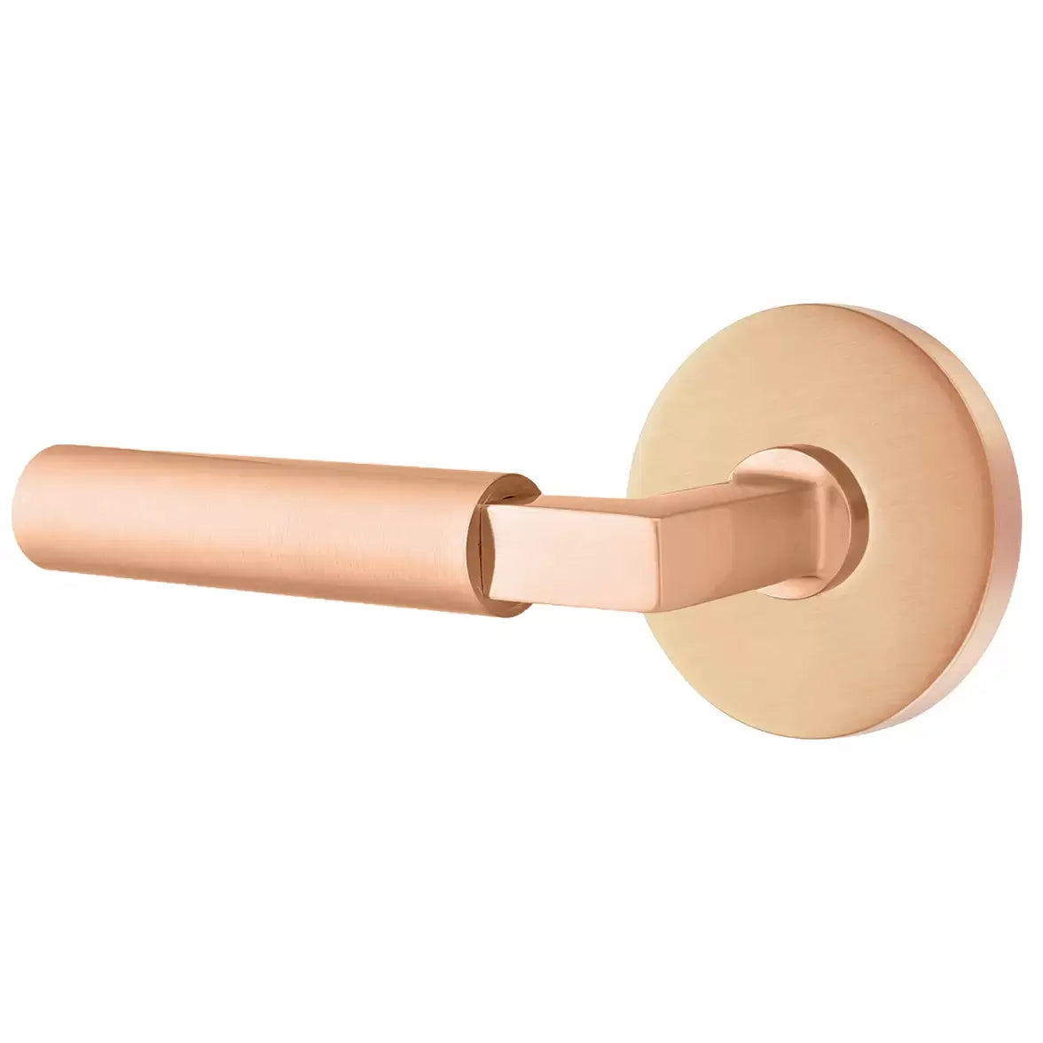 Emtek Smooth Lever with L-Square Stem and Disk Rose by Emtek