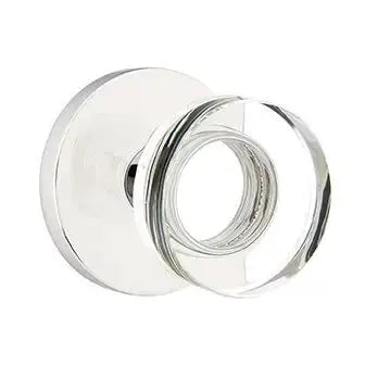 Emtek Modern Disc Glass Door Knob with Disk Rose by Emtek