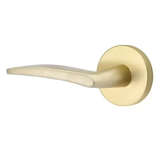 Emtek Poseidon Door Lever with Disk Rose by Emtek