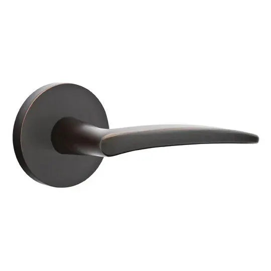 Emtek Poseidon Door Lever with Disk Rose by Emtek