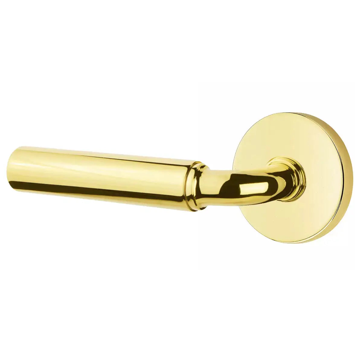 Emtek Smooth Lever with R-Bar Stem and Disk Rose by Emtek