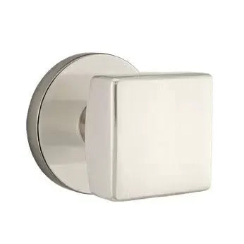 Emtek Square Door Knob with Disk Rose by Emtek