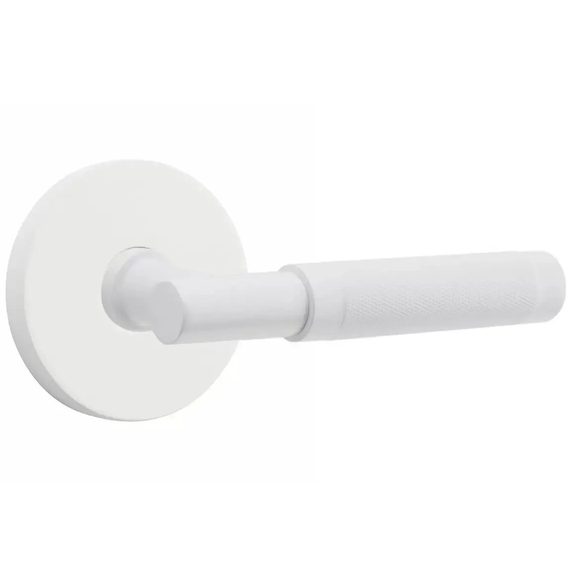 Emtek Knurled Lever with T-Bar Stem and Disk Rose by Emtek