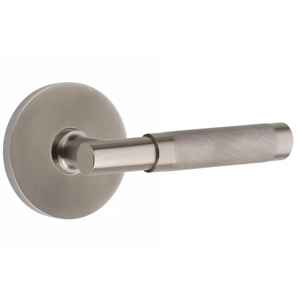 Emtek Knurled Lever with T-Bar Stem and Disk Rose by Emtek
