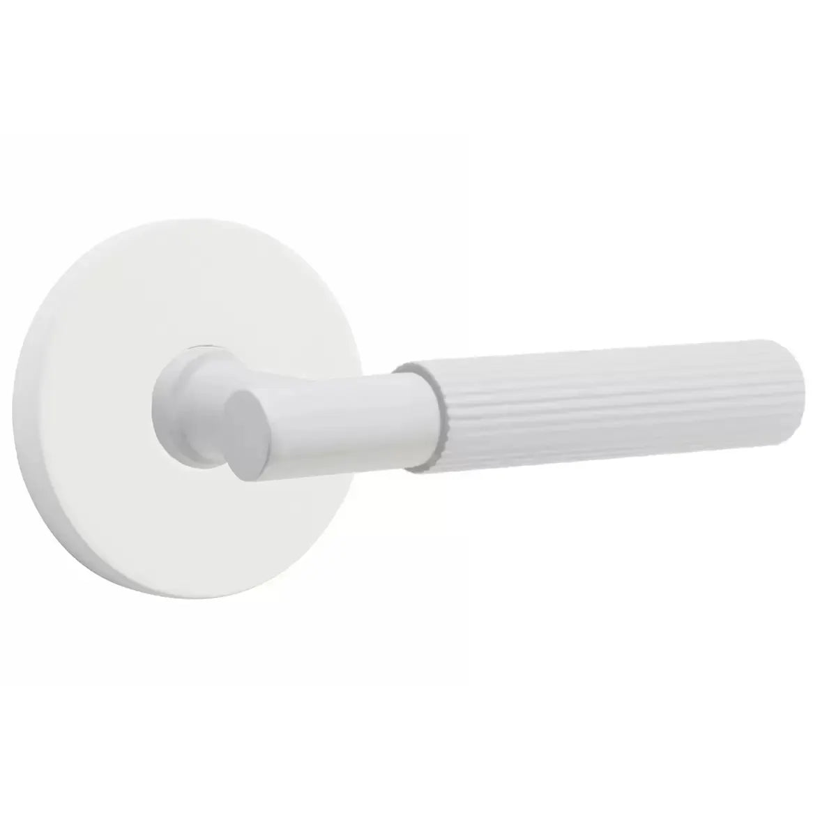 Emtek Straight Knurled Lever with T-Bar Stem and Disk Rose by Emtek